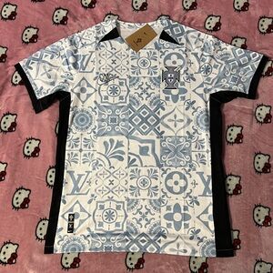 Louis Vuitton Blue and Black Jersey Shirt
